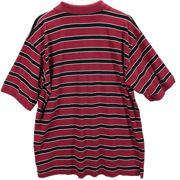 Vintage Razorbacks Polo Shirt Mens Extra Large Red Black White Stripes Hogs Logo - Picture 2 of 6